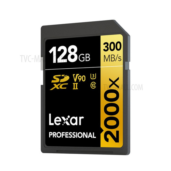 LEXAR 128G SD Card 2000X SDXC UHS-II U3 V90 High Speed Memory Card for Phones Tablet Driving Recorder