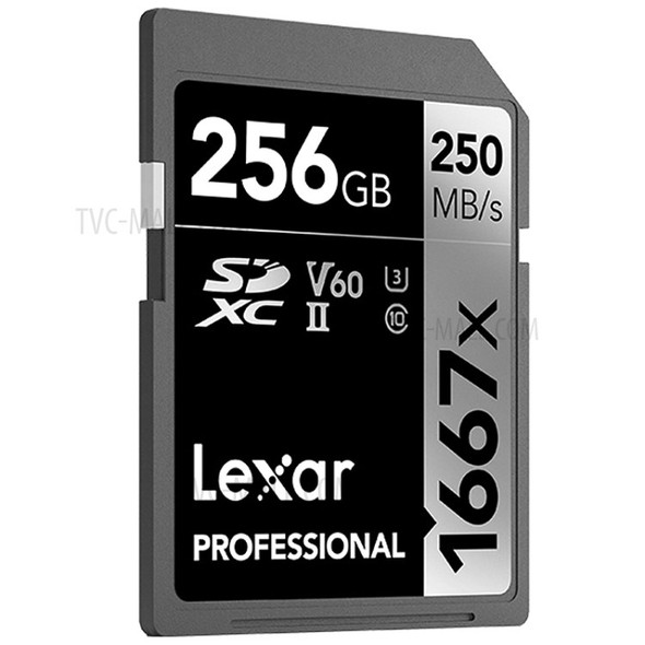 LEXAR 256G 1667X UHS-II U3 V60 Storage Card Class 10 High Speed Memory Card with Maximum Write Performance of 120MB/s