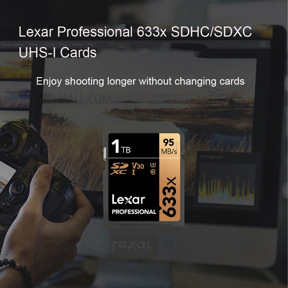 LEXAR 1T 633X UHS-I U3 V30 SDXC Memory Card Class 10 SD Card with Maximum Read Speed 95MB/s