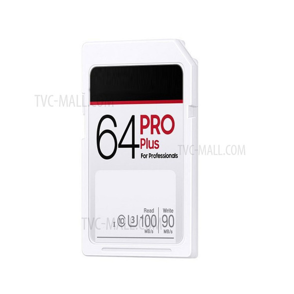 SAMSUNG 64GB PRO Plus SDXC Full Size SD Card UHS-I Class 10 U3 for Capturing 4K UHD Video