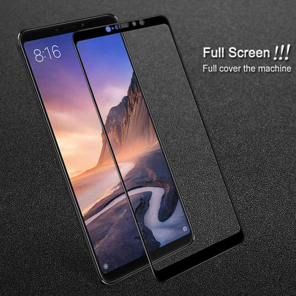 IMAK 9H Full Screen Tempered Glass Film Pro Version for Xiaomi Mi Max 3 (Black)