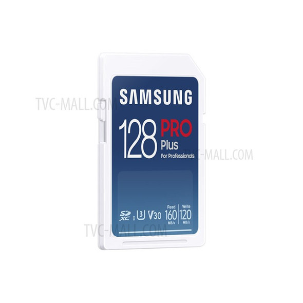SAMSUNG 128GB PRO Plus SDHC Full Size SD Card UHS-I U3 V30 Large Capacity Storge Card [Read: 160MB/s, Write: 120MB/s]