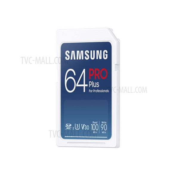 SAMSUNG 64GB PRO Plus SDHC Full Size SD Card UHS-I U3 V30 High Speed Memory Card [Read: 100MB/s, Write: 90MB/s]