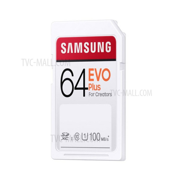 SAMSUNG 64GB EVO Plus SD Card UHS-I Speed Class 10 U1 SDXC with Maximum Read Speed 100MB/s