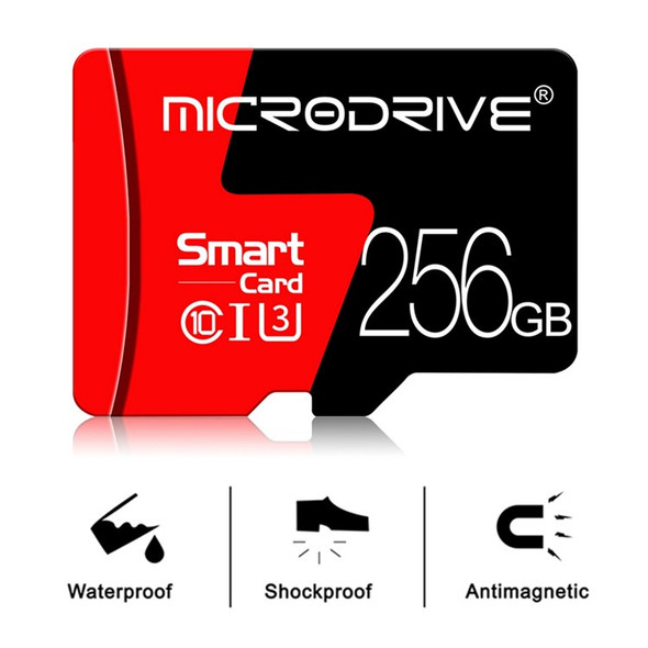 MICRODRIVE 256GB U3 Class10 TF Card 80MB/s Read Speed Micro-SD Card Phone Tablet Camera Memory Card