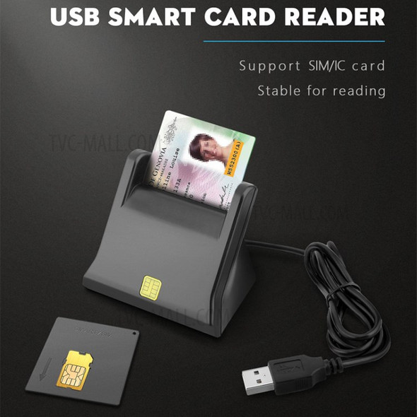 ROCKETEK SCR2 USB Smart CAC ID SIM Bank Card Reader PC Laptop Adapter