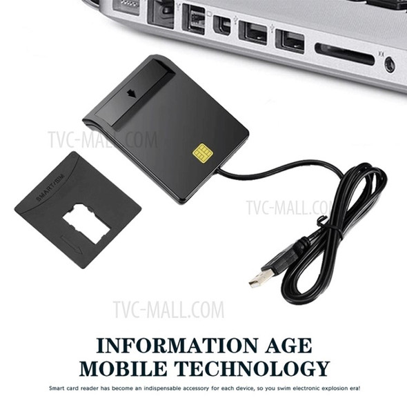 ROCKETEK SCR1 USB 2.0 Smart CAC Card Reader ID SIM Bank Card Adapter
