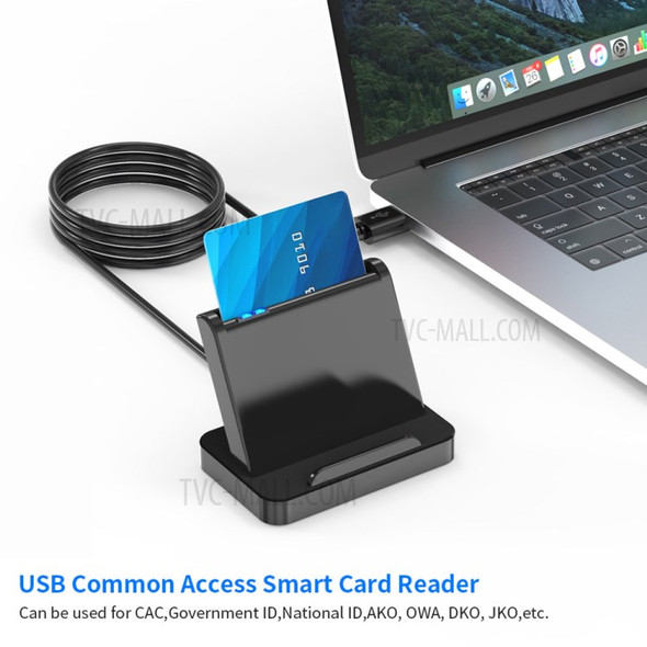 ROCKETEK SCR816 USB 2.0 Smart Card Reader CAC SIM IC ATM Bank Card Reader Computer Adapter