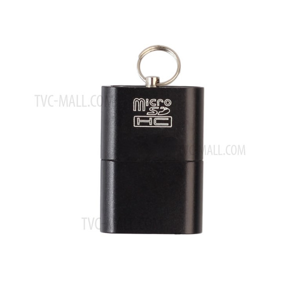 Mini Data Transfer USB 2.0 Card Reader for Micro SD TF Card - Black