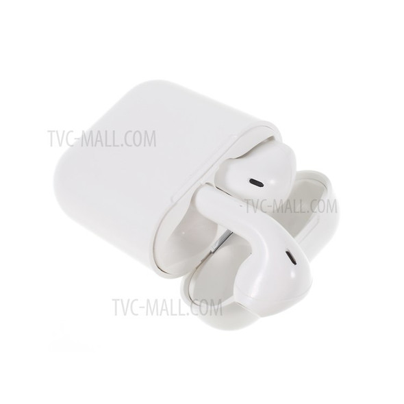 i12 TWS Wireless Touch Control Binaural Bluetooth 5.0 Earphones with Charging Box - White