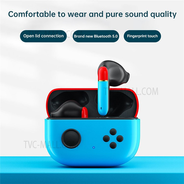 F2 TWS Wireless Bluetooth In-ear Earphone Low-Latency Headphone Noise-canceling Earbud Headset with Microphone - Multi-color