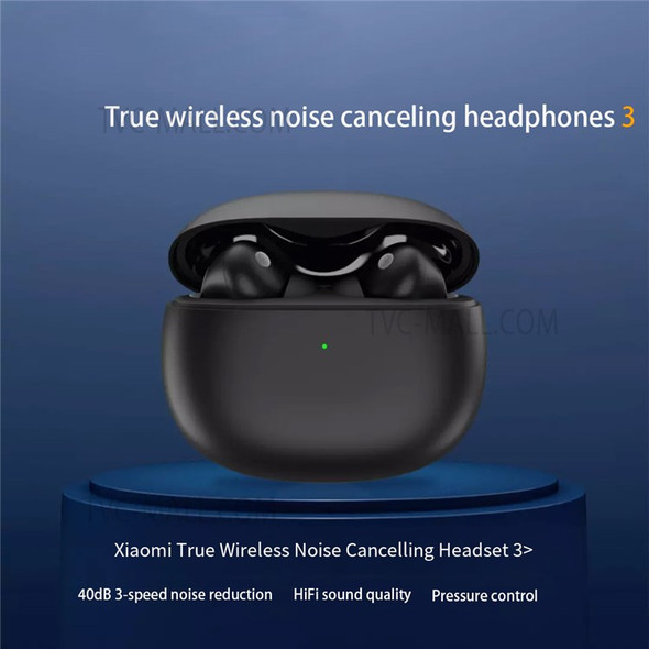 XIAOMI M2111E1 True Wireless Noise Canceling Headphones 3 HiFi Sound 40dB Deep Noise Reduction TWS Bluetooth Earphones - Black