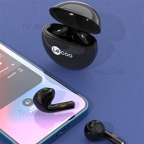 LENOVO LECOO C2 TWS Wireless Bluetooth Headset Low Delay Earphone with Charging Case - Black