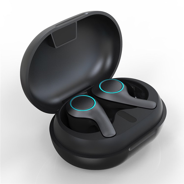 PT05 TWS Bluetooth 5.0 Stereo In-ear Sport Headset Smart Touch Ergonomics Wireless Music Earphones - Black