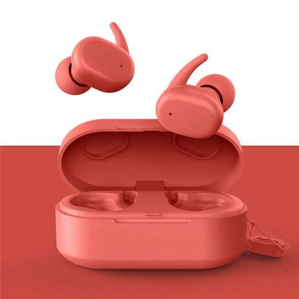 FINGERTIME Macaron TWS Wireless Bluetooth 5.0 Earphone In-ear Touch Stereo Music Calling Headset - Red