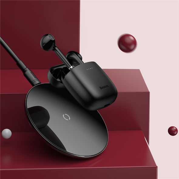 BASEUS Encok True Wireless Earphones W04 TWS Earbuds IP54 Waterproof Headset Half-In-Ear Sports Headphone for Running Jogging - Black