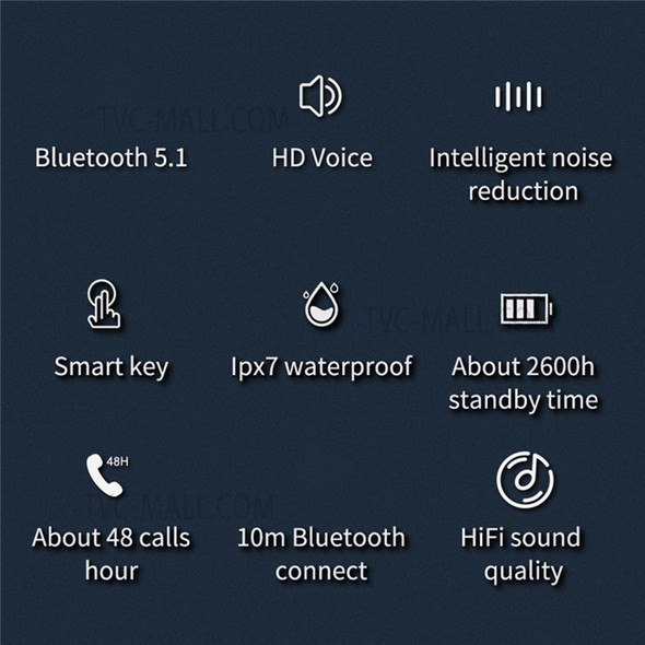 B680 Headphone Bluetooth 5.1 Wireless Earphone Ear Hook IPX7 Waterproof Stereo Sports Headset for Business