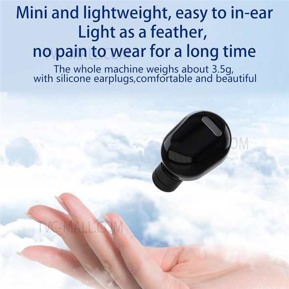 LETANG LT-LY-30 Single Ear Bluetooth Earbud Mini Wireless Headset In-ear Headphone with Mic for Car Work Business Occasion
