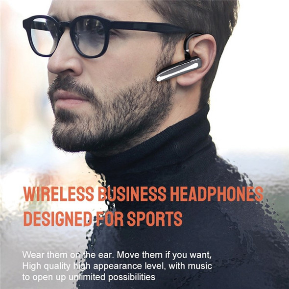 YYK-530-1 Single Ear Bluetooth Earhook Headset Sweatproof Driving Working Sport Wireless Call Music Earphone with Charging Case