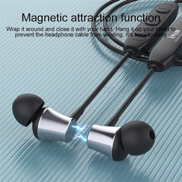 IVON BT16 Wireless Bluetooth 5.0 Sports Earphones Noise Reduction Magnetic Adsorption Headphones