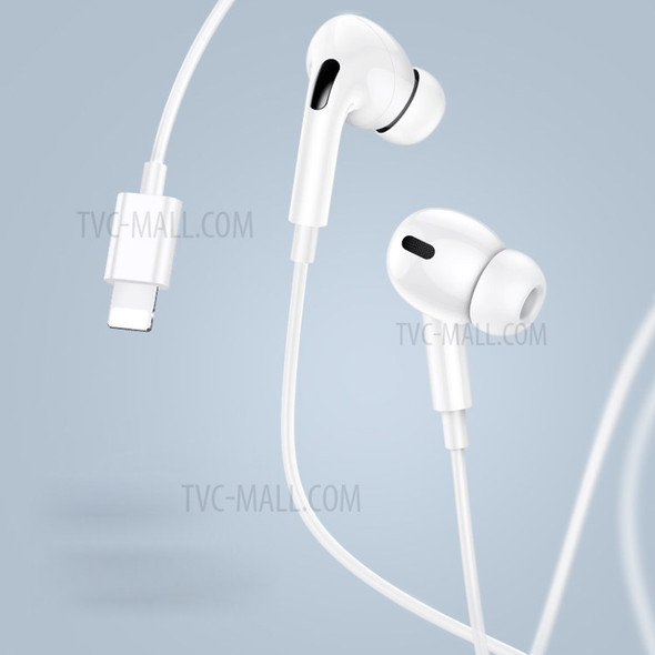 USAMS US-SJ453 EP-41 Lightning 8Pin Bluetooth 5.0 In-ear Earphone with Mic 1.2m