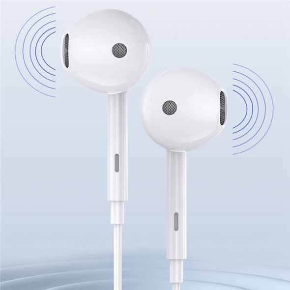 LANGSDOM CPN62L Wired Earphone Button Control Headphones Lightweight Headset Compatible with Lightning Port Devices Support HD Voice Calling - White