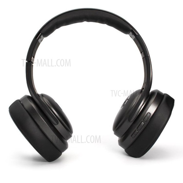 2 in 1 Bluetooth 5.0 Speaker Headphone Foldable Wireless Headset with Microphone for Cellphone Laptop - Black