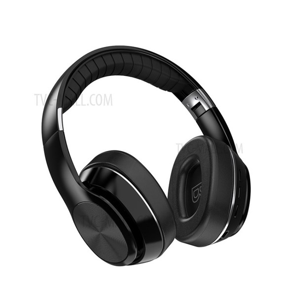 Noise Canceling Headphones Bluetooth 5.0 Foldable Headset Over Ear Stereo Wireless Earphones for PC Cell Phones - Black
