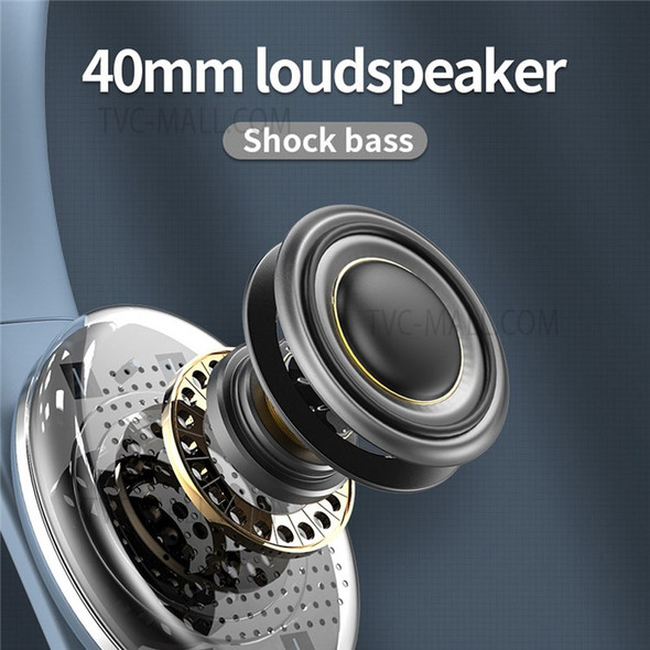 A50 Bass Stereo Wireless Headphone HIFI USB Fast Charging Bluetooth FM  Microphone Earphone Headset (CE Certificated) - Black