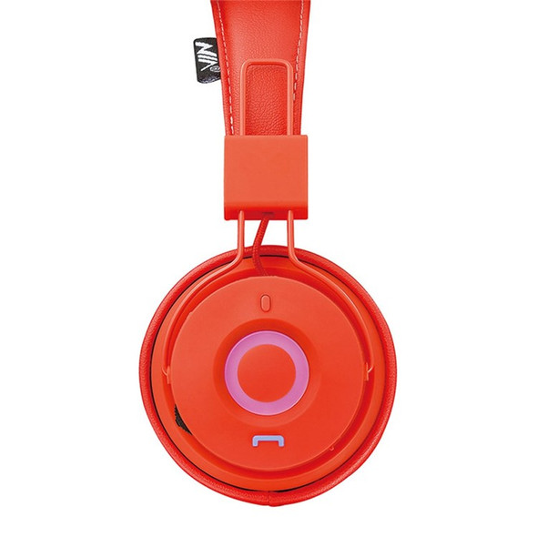 NIA X10 Foldable Over Ear Music Headset Wireless Bluetooth Headphones Colorful Stereo Music Supporting TF Card Earphone MP3 Player FM Radio with Mic - Red