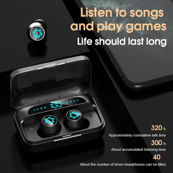 S15 Bluetooth 5.0 Earphones Wireless Earbuds with LED Digital Display Charging Box