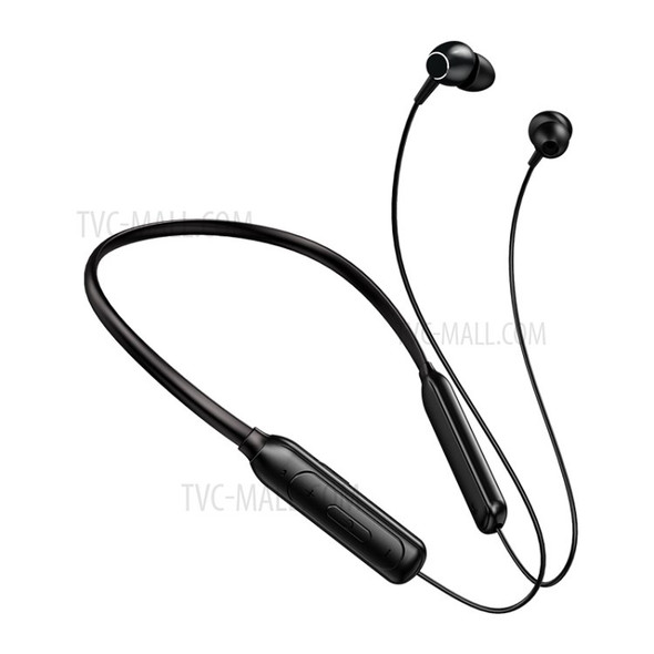 M61 Bluetooth 5.1 Neck-mounted Earphone Stereo Wireless Magnetic Suction Sports Headset Earbuds - Black