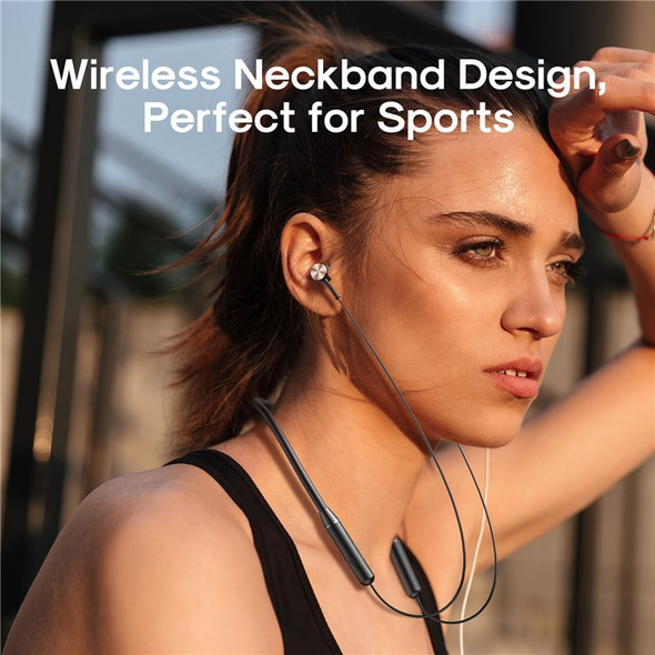 JOYROOM JR-DY02 Sports Headset HiFi Sound Bluetooth 5.0 Neckband Earphone Sports Running Headphone - Black