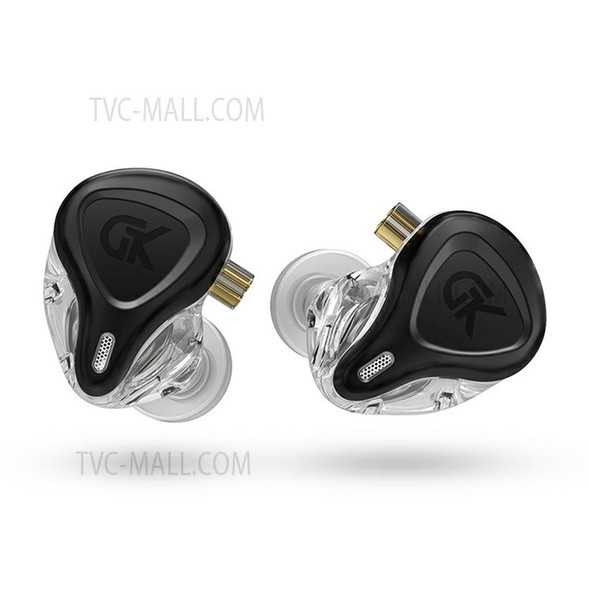 GK G5 [No Mic] Metal In-ear Headphones Bass HiFi Noise Canceling Earphones for Sports Gaming - Black