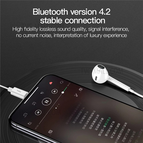 TOTU EAUL-11 Glory Series Lightning Interface HiFi Stereo Sound Wired Earphone Headphone with Mic