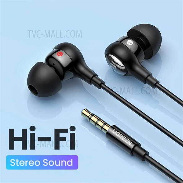 UGREEN 30637 Wired Headphone Earphone In-ear Stereo Surround Sound Gaming Headset 3.5mm Audio Interface Cord Headphone for Android MP3 MP4