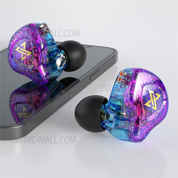 QKZ AK6 Max 3.5mm In-ear Headphones HiFi Sound Detachable Wired Earphones, No Mic - Purple