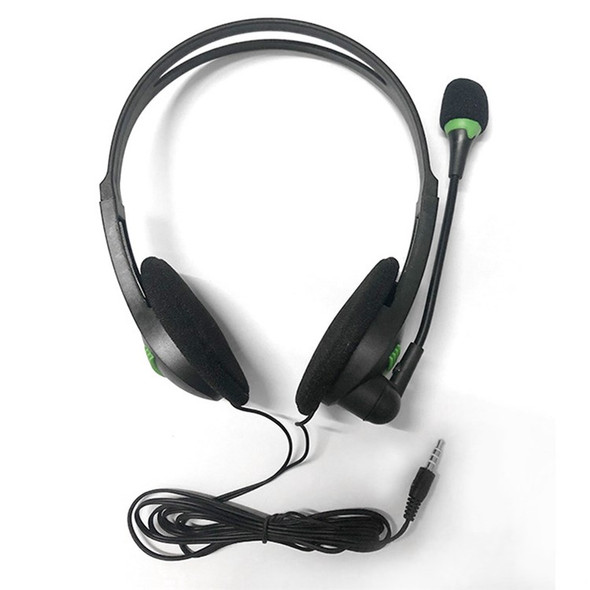 3.5mm Wired Headset Portable Over-Ear Headphones with Rotating Microphone