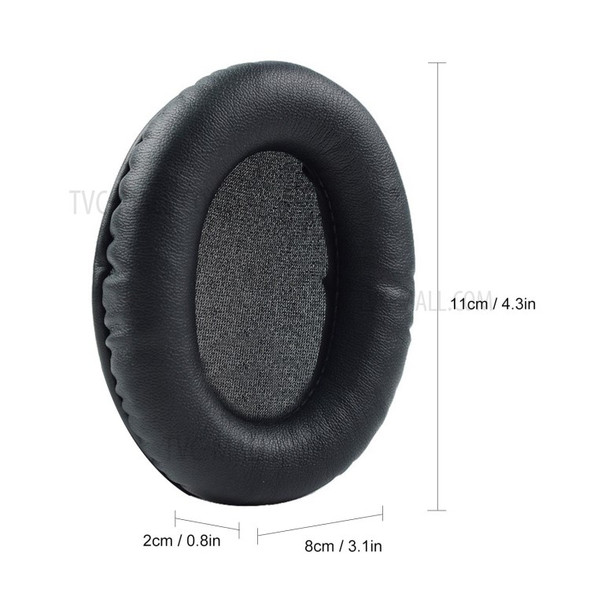 1 Pair Durable Breathable Black Foam Ear Pads Headset Replacement Cushion for Kingston Cloud Flight / Stinger