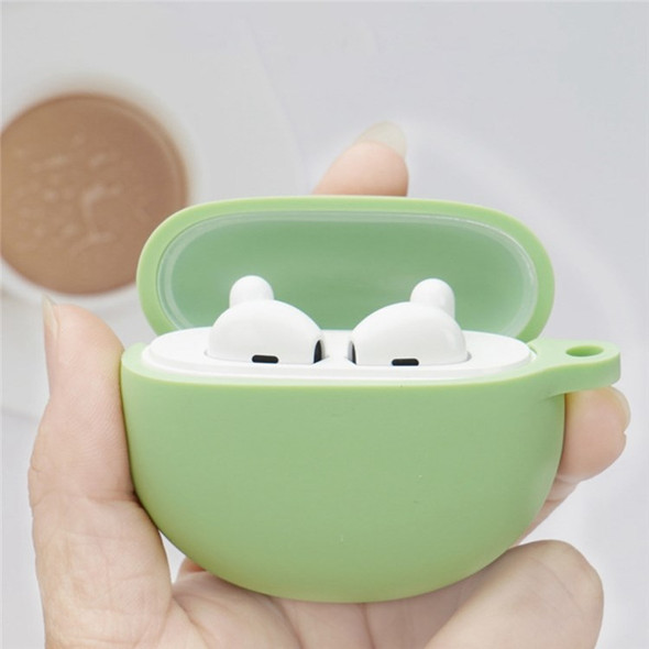 Rubberized Silicone Bluetooth Earbuds Case Earphones Protective Case for Oppo Enco Air - Light Green