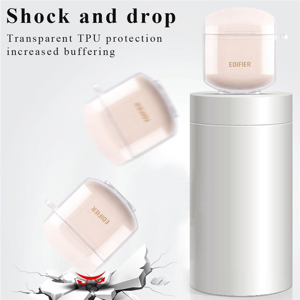 For Edifier Lollipods Case Cover Portable Protective Case Earbuds TPU Protector with Keychain