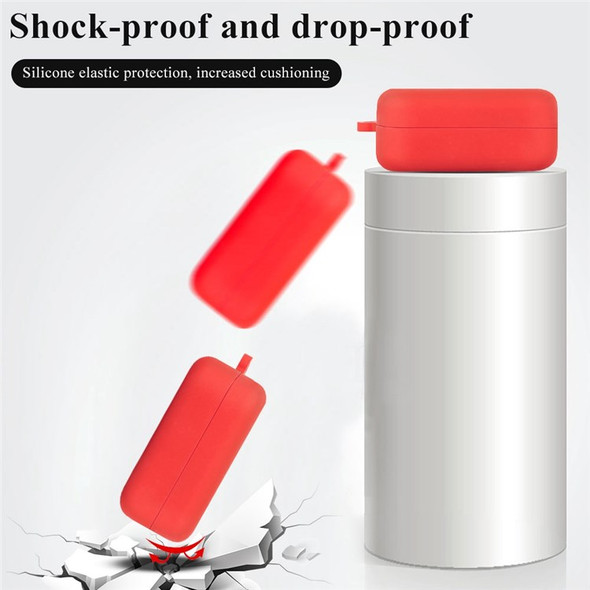 For Nothing Ear Earbuds Silicone Case Drop-proof Earphone Protective Cover with Buckle - Red