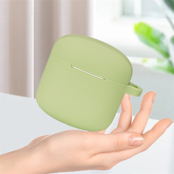 For Edifier LolliPods Mini TWS Bluetooth Earphone Silicone Cover Drop-proof Case with Anti-lost Buckle - Light Green