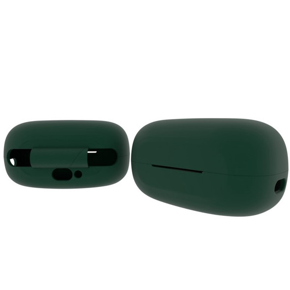 For JBL Reflect Mini NC Bluetooth Earphone Shock Absorption Silicone Case Anti-scratch Protective Cover - Midnight Green