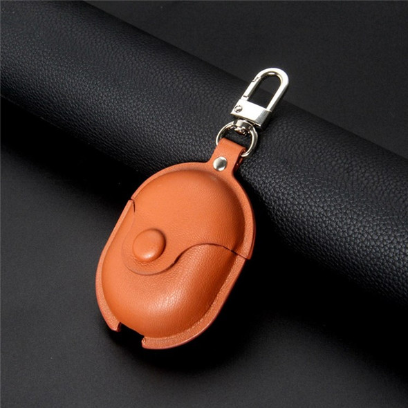 For Redmi AirDots 3 Pro Bluetooth Earphone Protective Cover Lambskin Texture PU Leather Anti-drop Sleeve Case - Brown