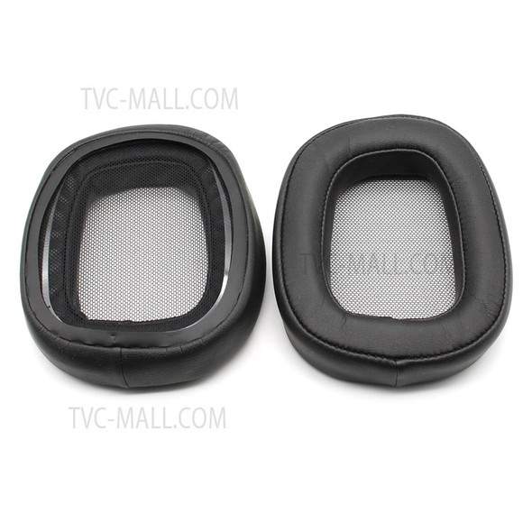 JZF-240 1 Pair Soft Sponge Breathable Mesh Replacement Earpads Earmuff Accessories for Logitech G433 Headphone - Black