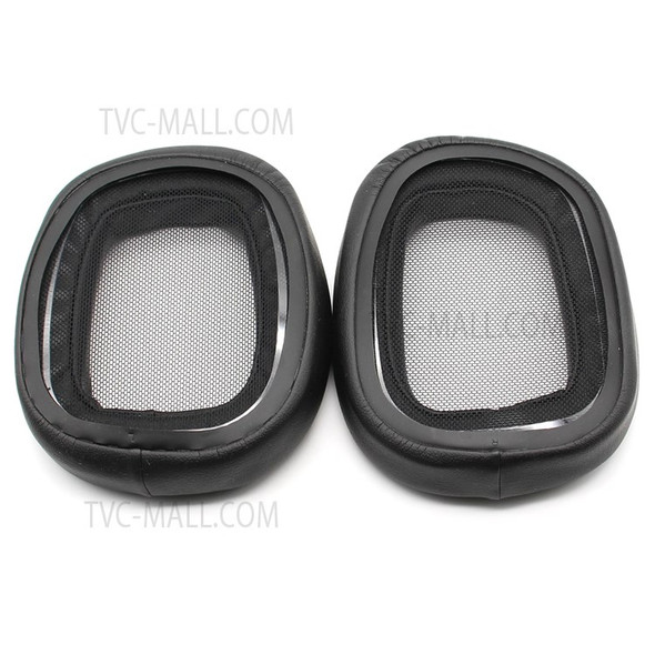 JZF-240 1 Pair Soft Sponge Breathable Mesh Replacement Earpads Earmuff Accessories for Logitech G433 Headphone - Black