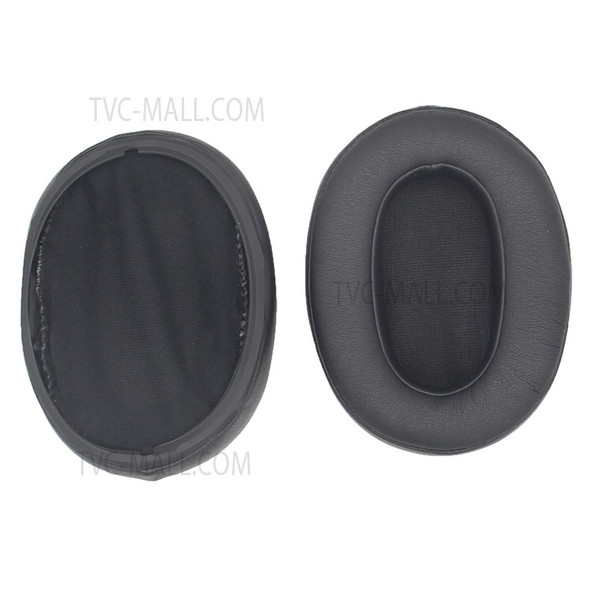 1 Pair JZF-365 Noise Blocking Protein Leather Headphones Ear Pads Ear Cushion for Sony WH-XB900N - Black