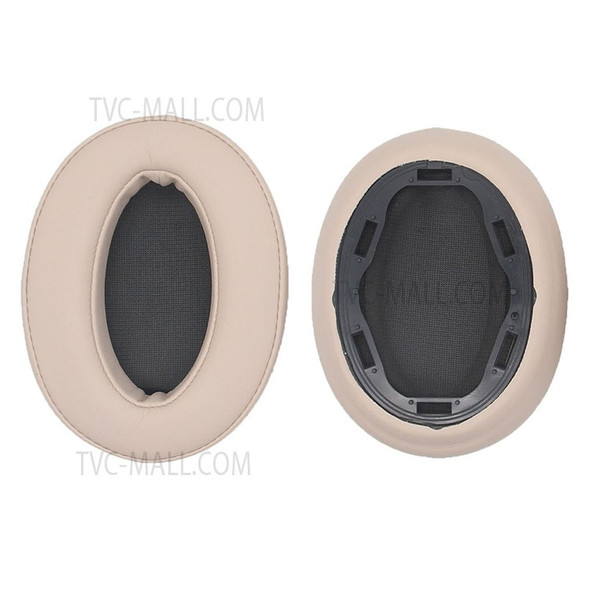 JZF-369 Headset Ear Cushions for Sony WH-H910N Replacement Ear Pads Cover 1Pair Protein Leather Headphones Ear Cups - Beige