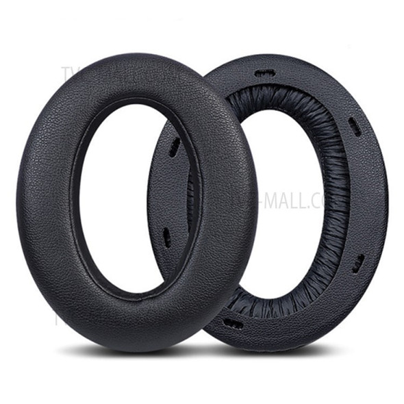 1 Pair Replacement Earpads for Sony WH-XB910N Headphone Soft Sponge Leahter Cushion Pads - Black